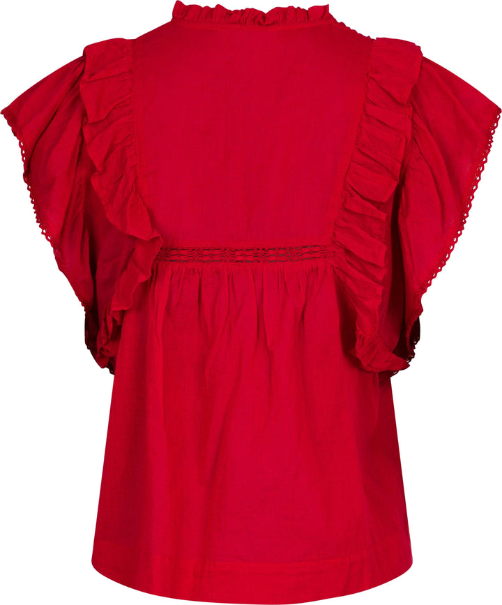 Neo Noir - Jayla S Voile Top - Red