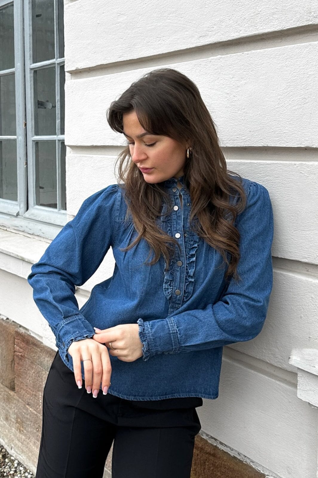 Neo Noir - Justine Denim Shirt - Blue Bluser 