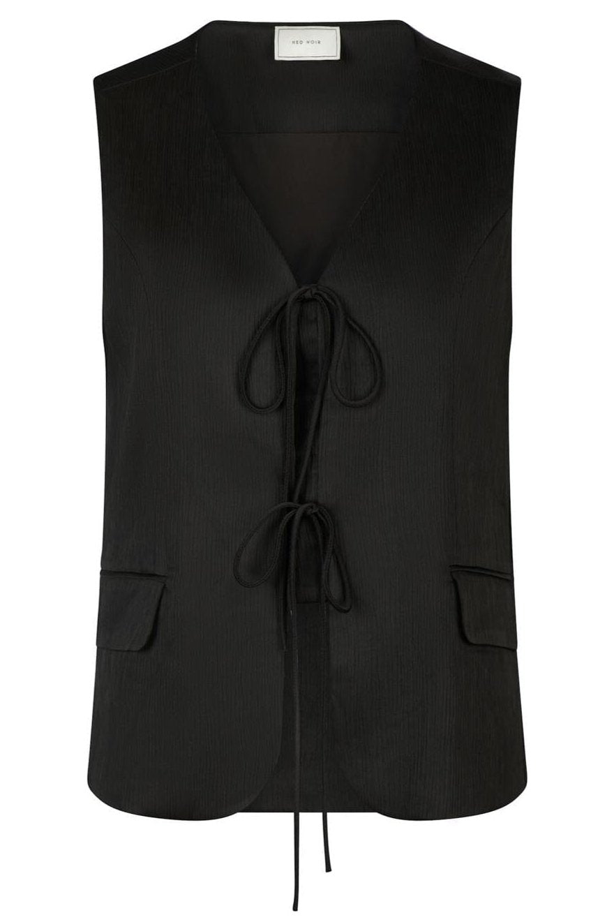 Neo Noir - Malino Structure Waistcoat 164047 - Black