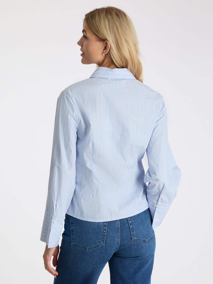 Neo Noir - Rosa Stripe Shirt - Light Blue