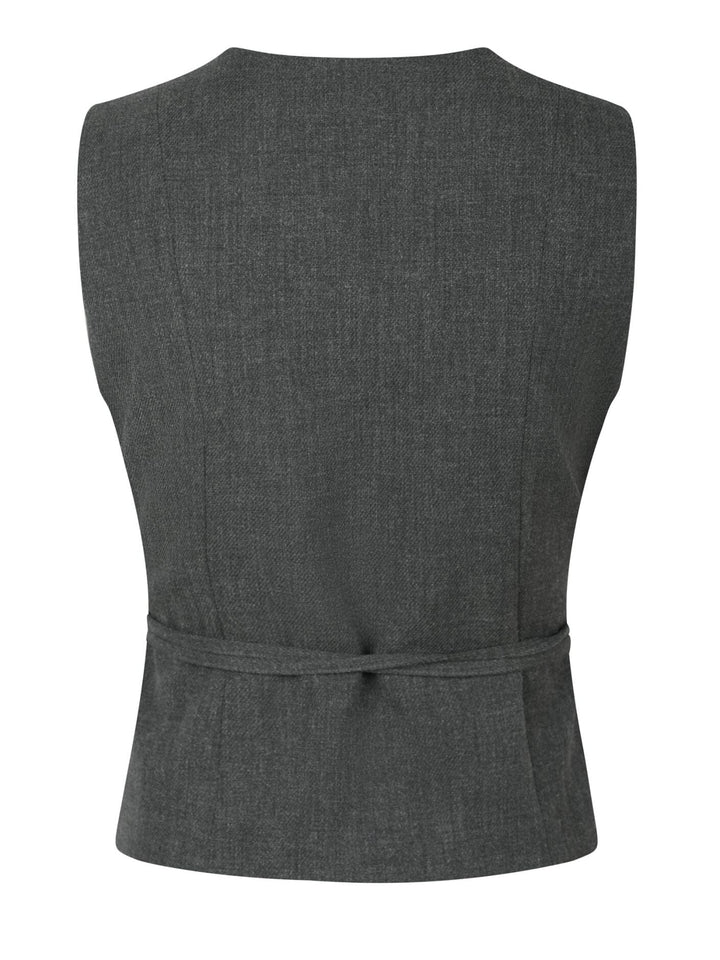 Neo Noir - Samara Wrap Waistcoat 161306 - Antracit Veste 