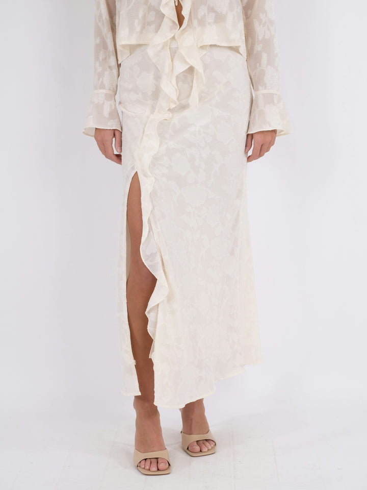 Neo Noir - Vinza Burnout Skirt - Off White