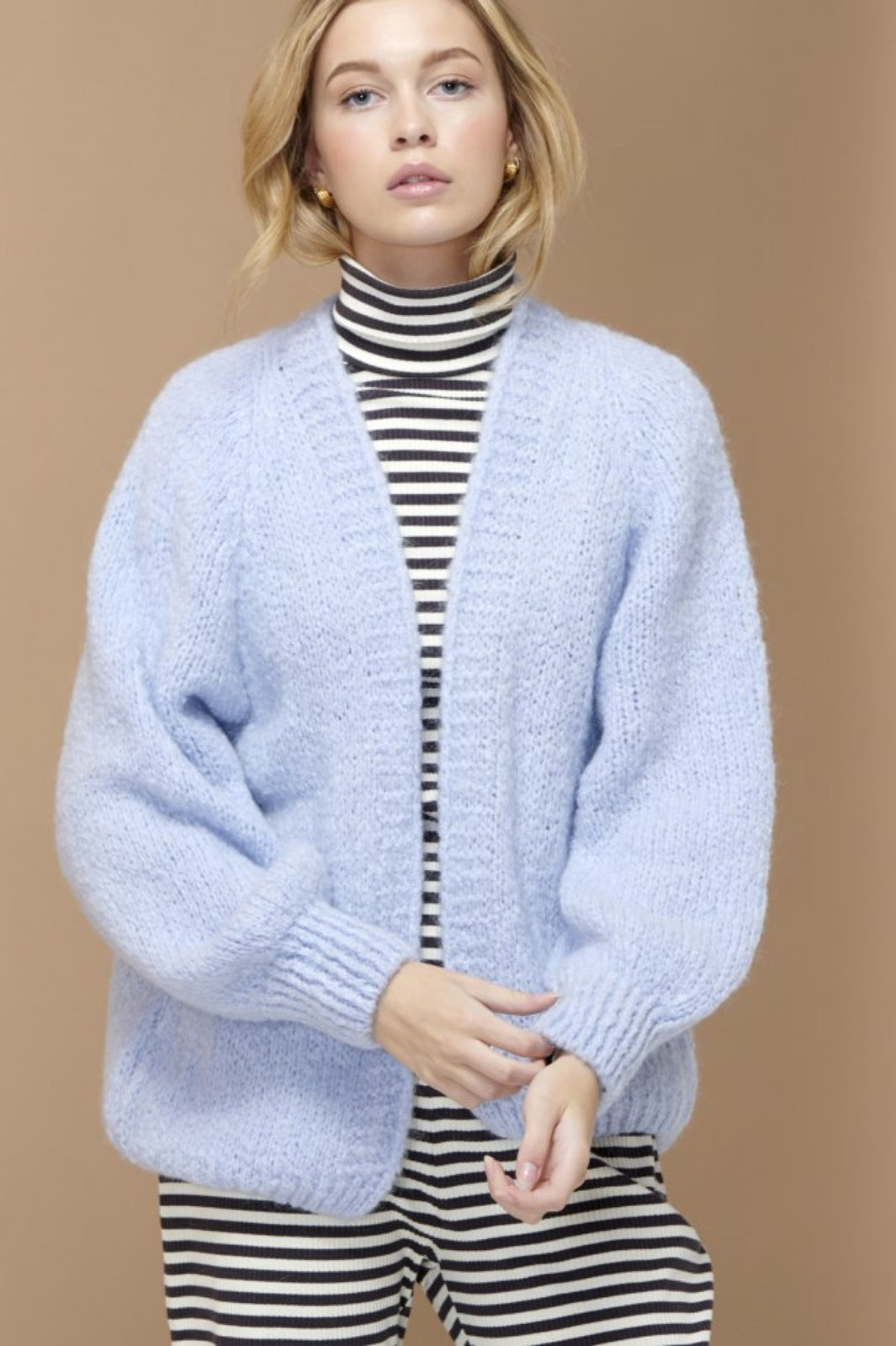 Noella - Fora Knit Cardigan - Lightblue Cardigans 