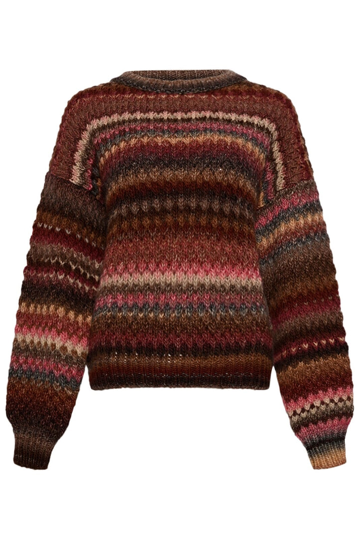 Noella - Gio Knit Sweater - 1047 Rust Mix Strikbluser 