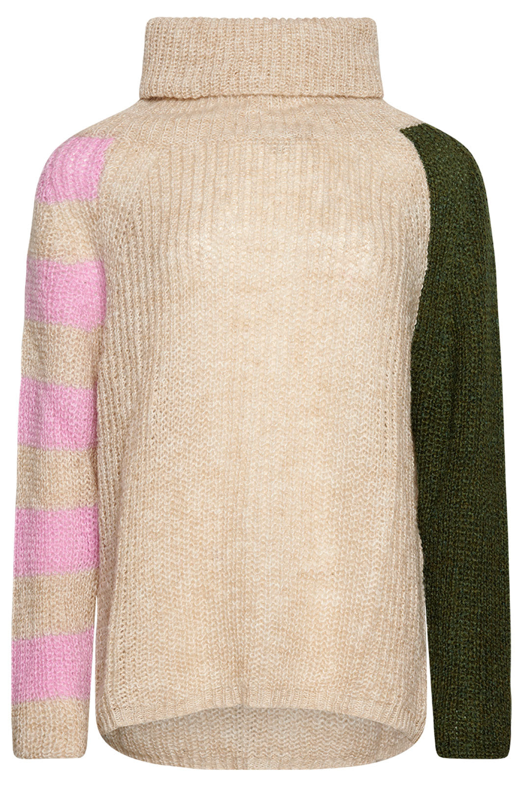 Noella - Lucille Knit Jumper - Cream/Pink/Grey Strikbluser 