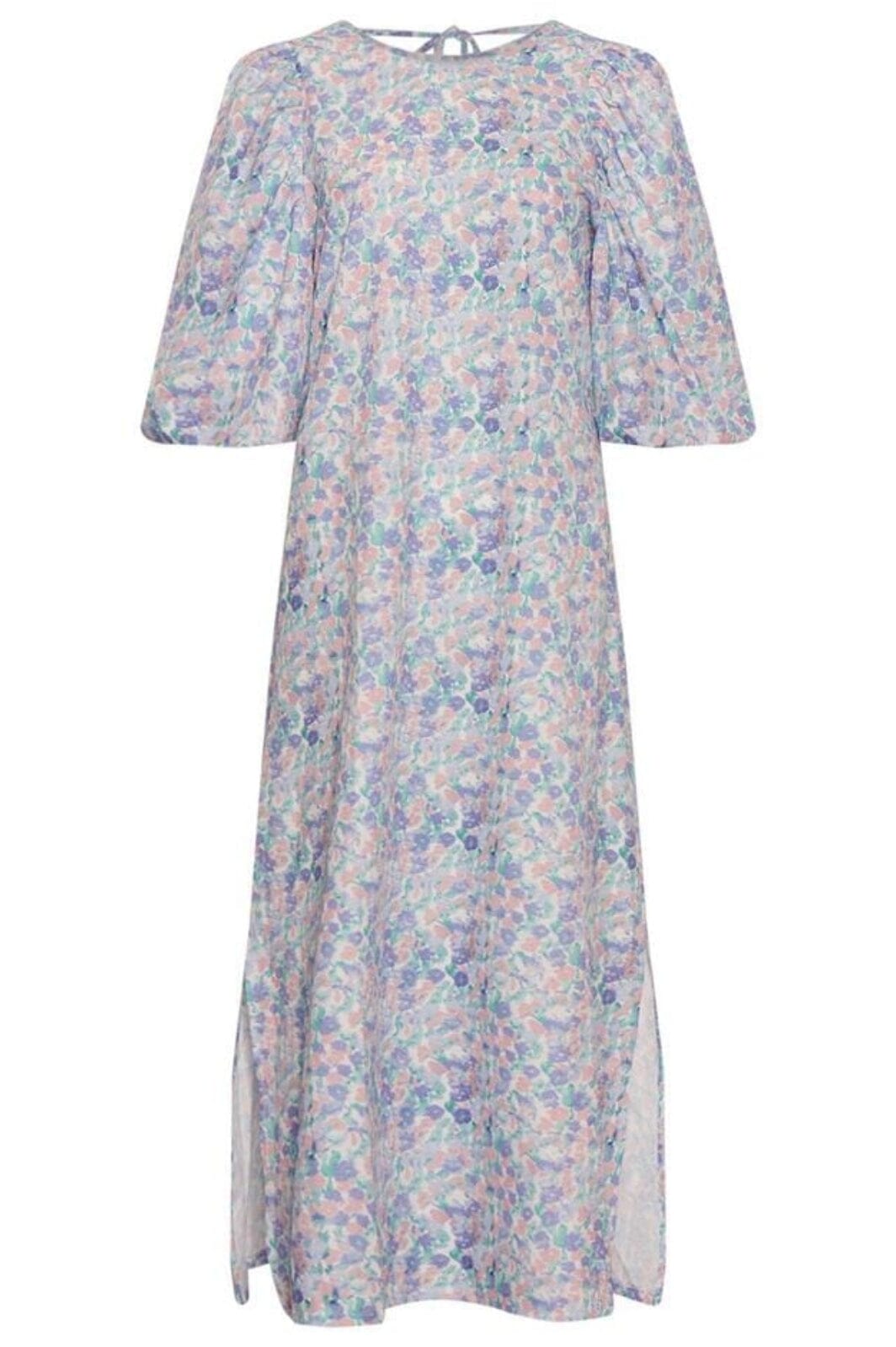 Noella - Scarlet Long Dress - Blue/Rose Flower Kjoler 