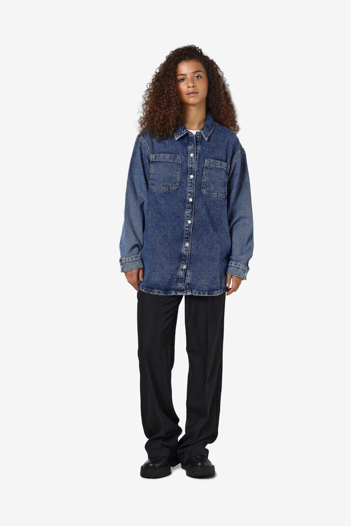 Noisy May - Nmalva L/S Denim Shacket Az351Mb - 4418191 Medium Blue Denim