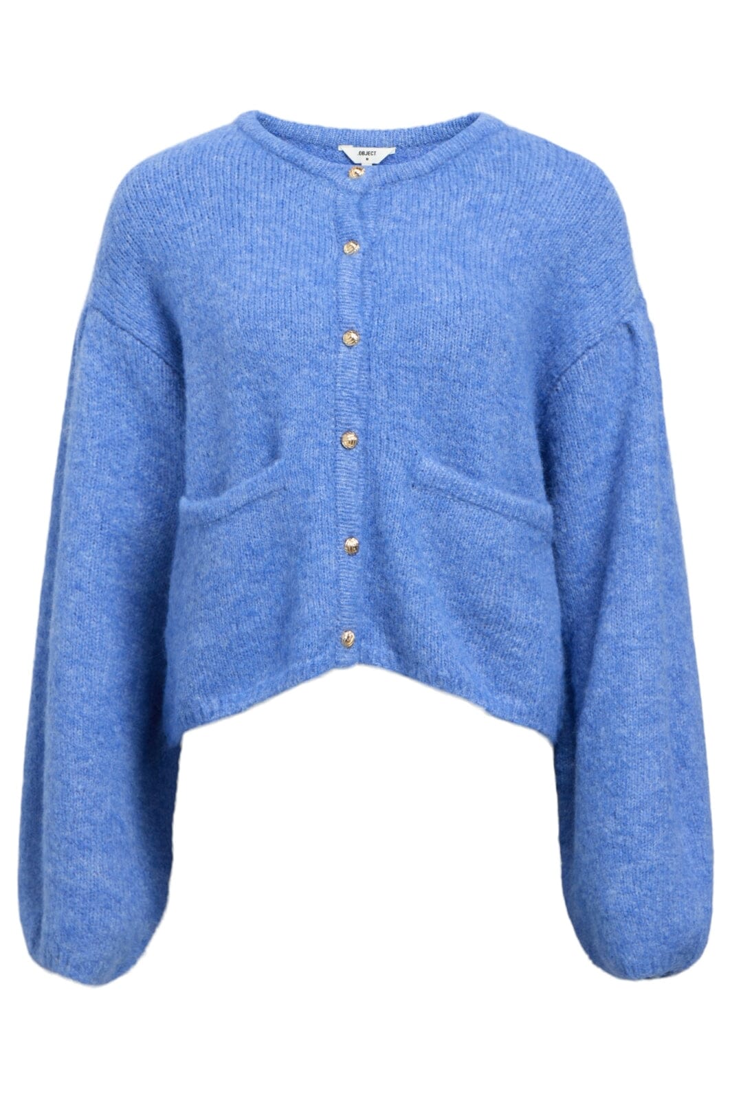 Object - Objsaggia Lo L/S Knit Cardigan 135 - 4781554 Cornflower Blue