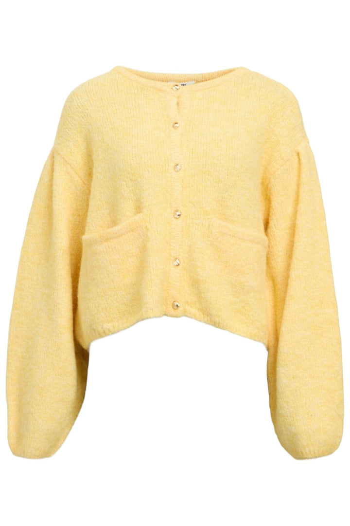 Object - Objsaggia Lo L/S Knit Cardigan 135 - 4781565 Lemon Meringue