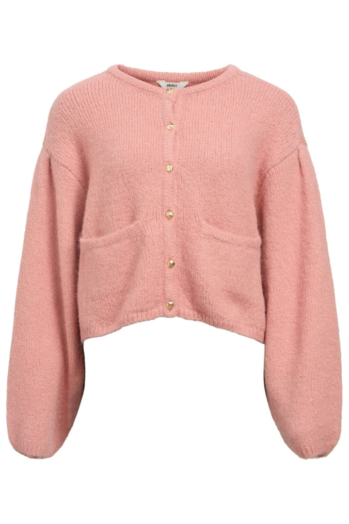 Object - Objsaggia Lo L/S Knit Cardigan 135 - 4781566 Rose Elegance