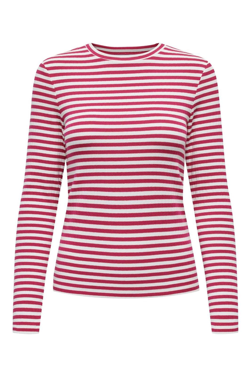 Only - Onlaida L/S Striped Top 15342088 - 4761211 - Salsa White