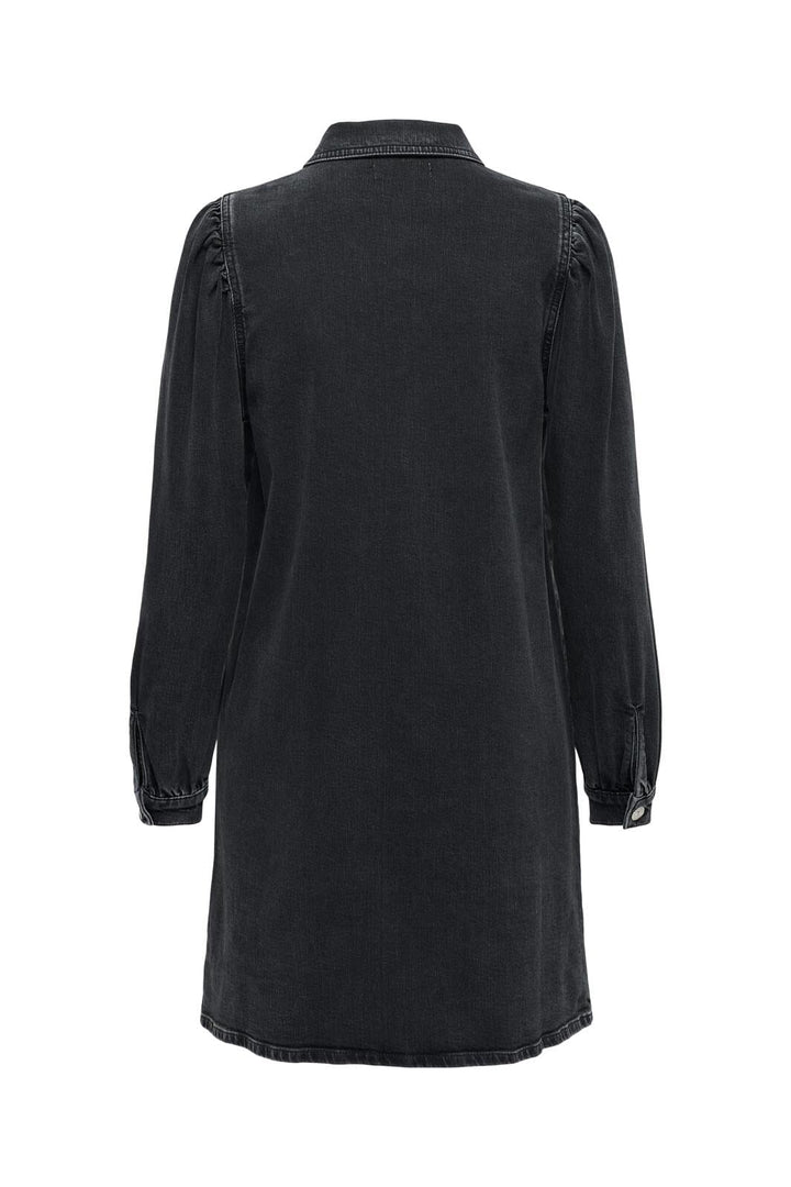 Only - Onlalma L/S Dress Cro - 4740250 Washed Black