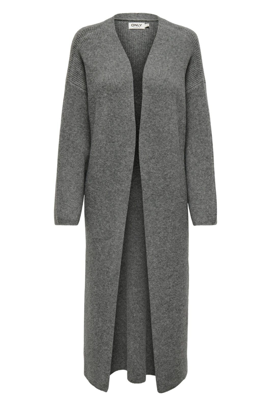 Only - Onlalpha Ls Maxi Cardigan Knt - 4572670 Medium Grey Melange Cardigans 