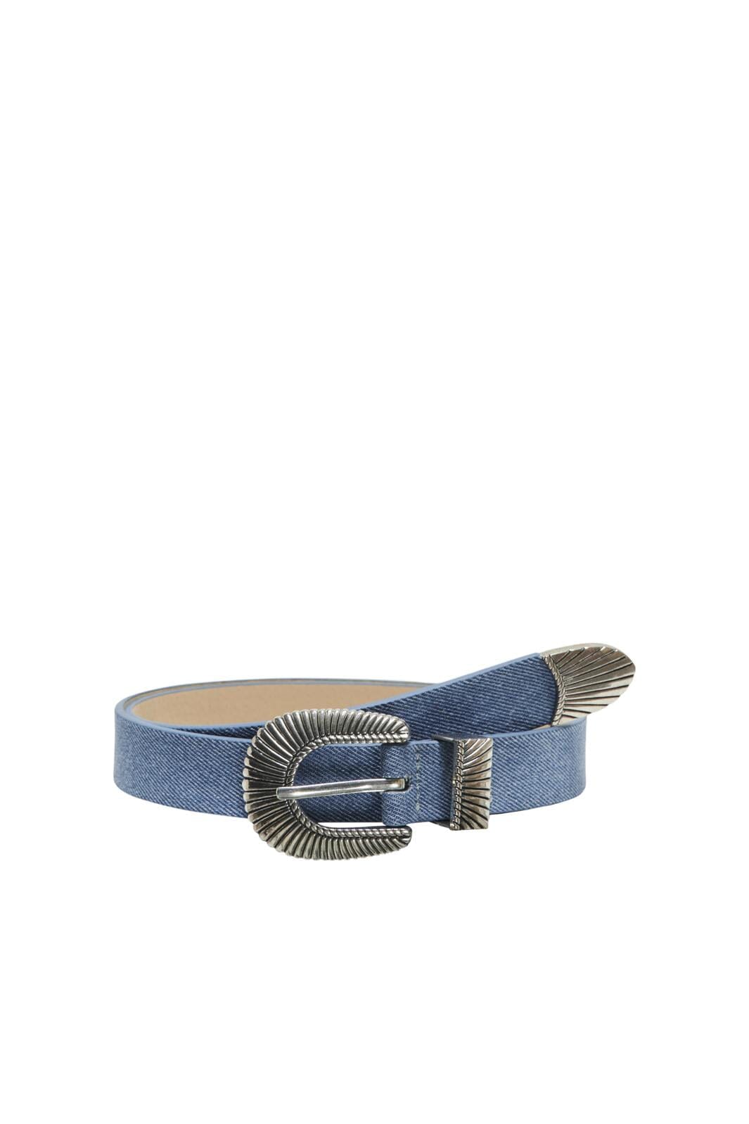 Only - Onlcamilla Denim Jeans Belt Acc - 4457246 Light Blue Denim Silver Metal