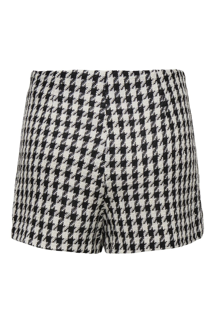 Only - Onlelinor Ht Wrap Skort Tlr - 4591149 Black White Houndstooth Nederdele 