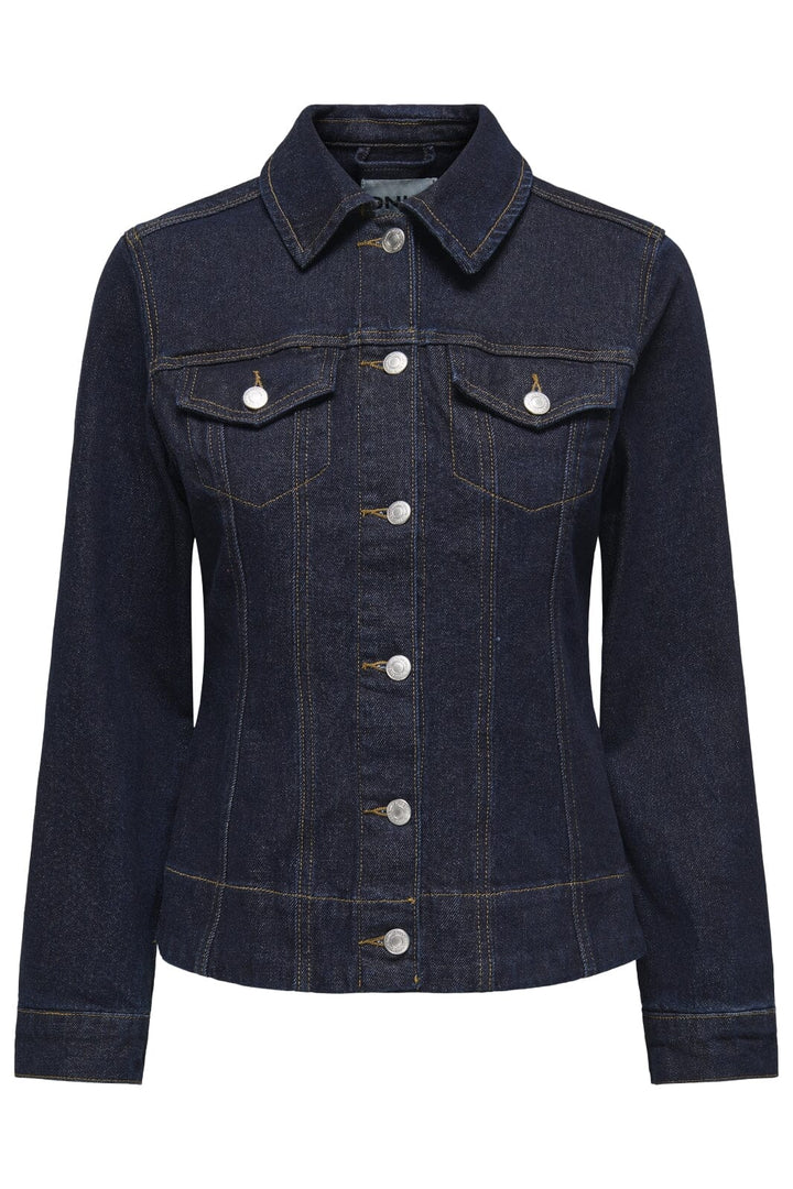 Only - Onlmadison Ls Shaped Jacket Mae - 4657628 Dark Blue Denim Jakker 