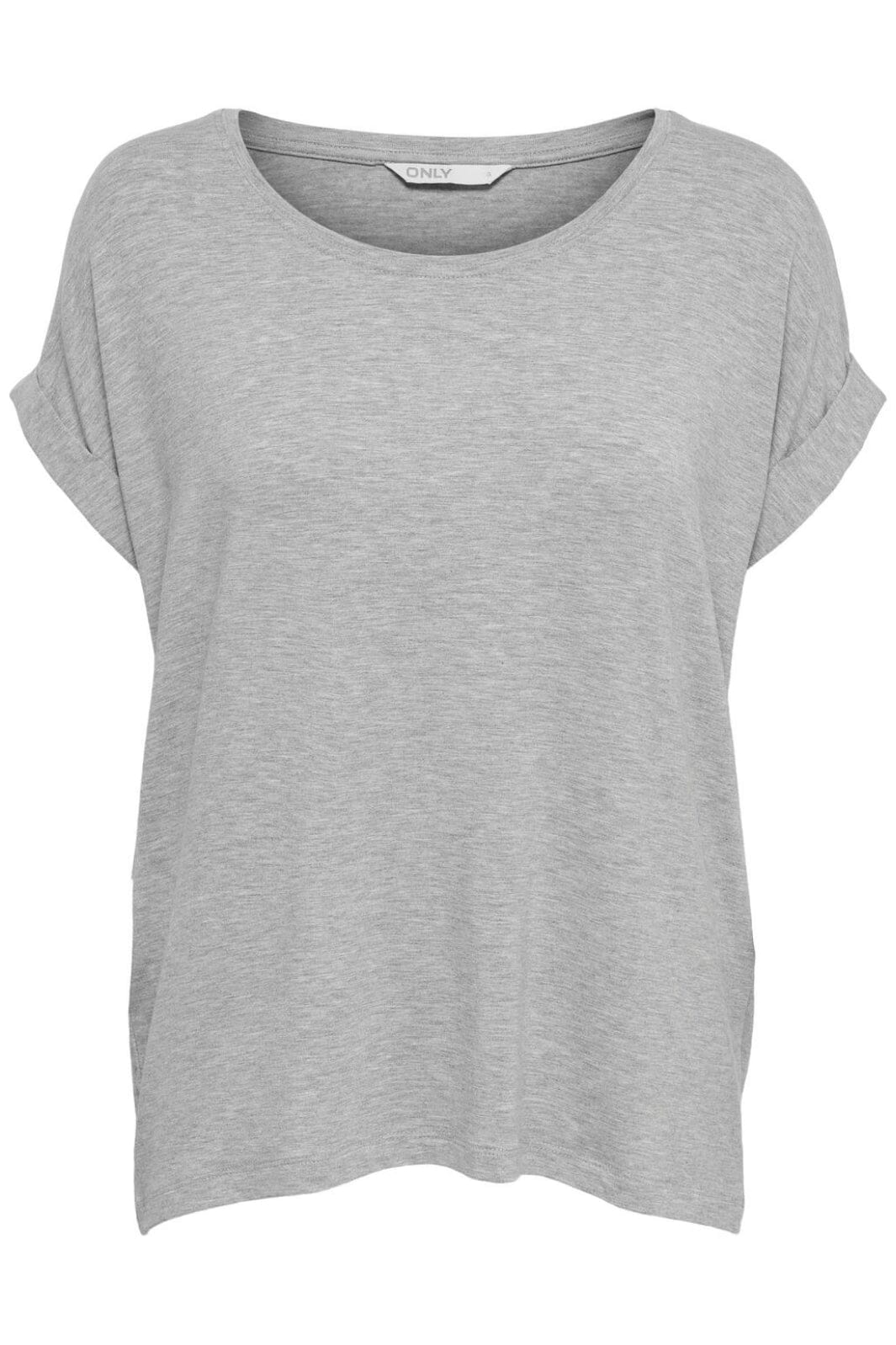 Only - Onlmoster S/S O-Neck Top - 2079283 Light Grey Melange