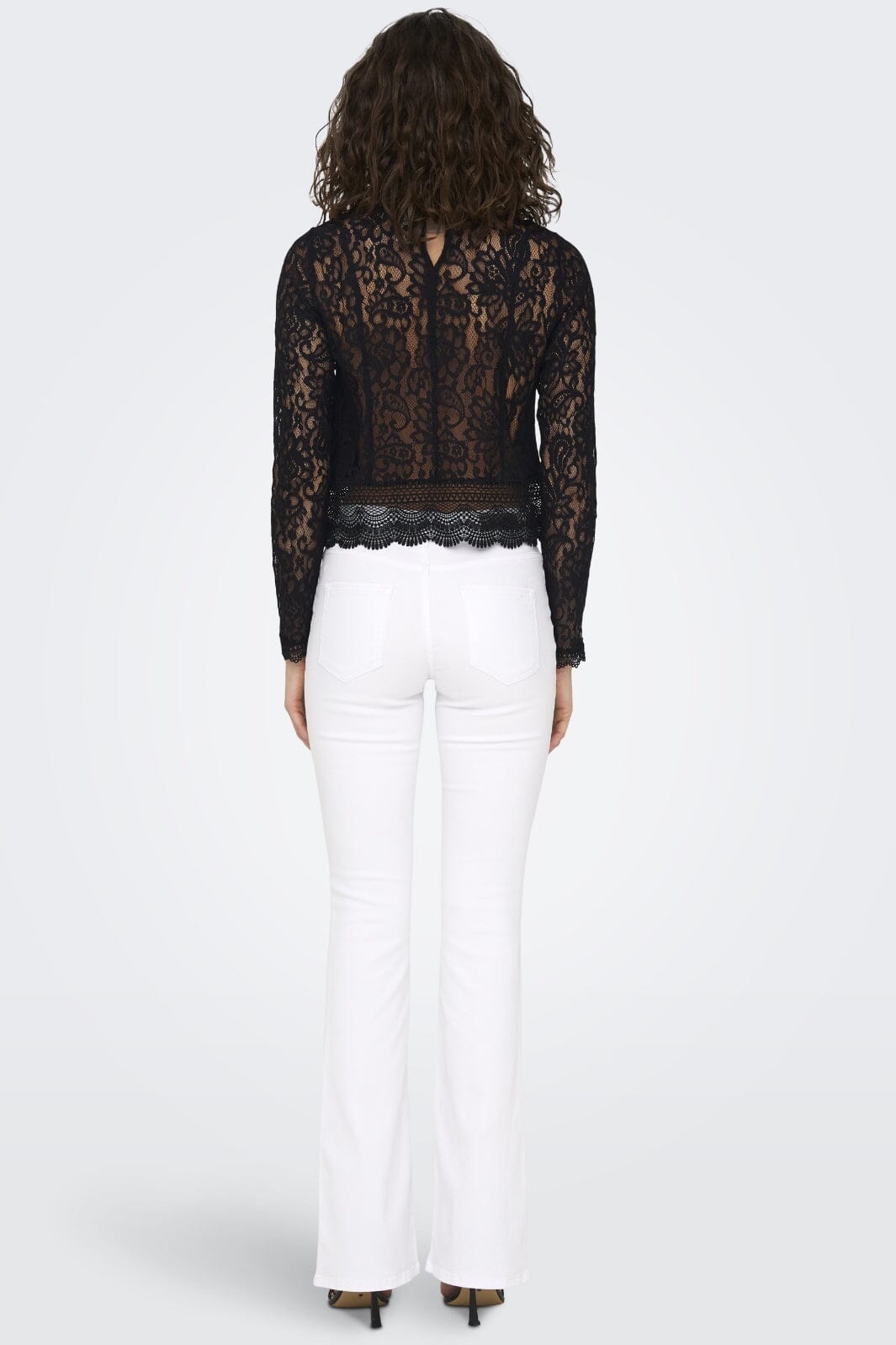 Only - Onlnew Karo Ls Lace Top - 4142378 Black