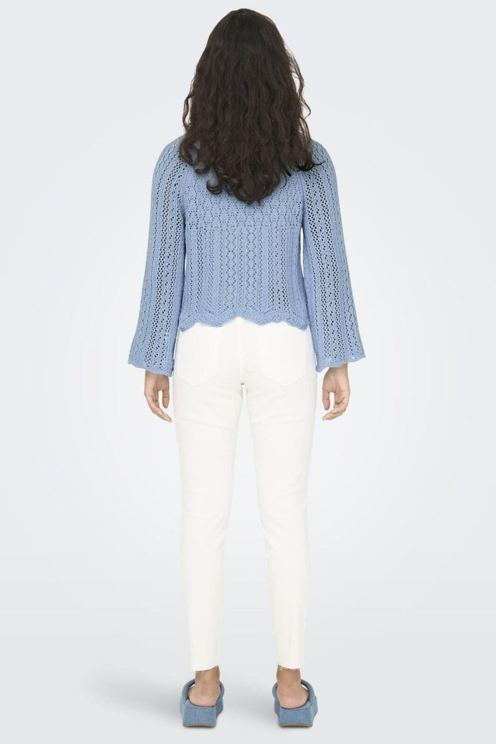 Only - Onlnola Life 3/4 Pullover Knt - 4067099 Light Blue