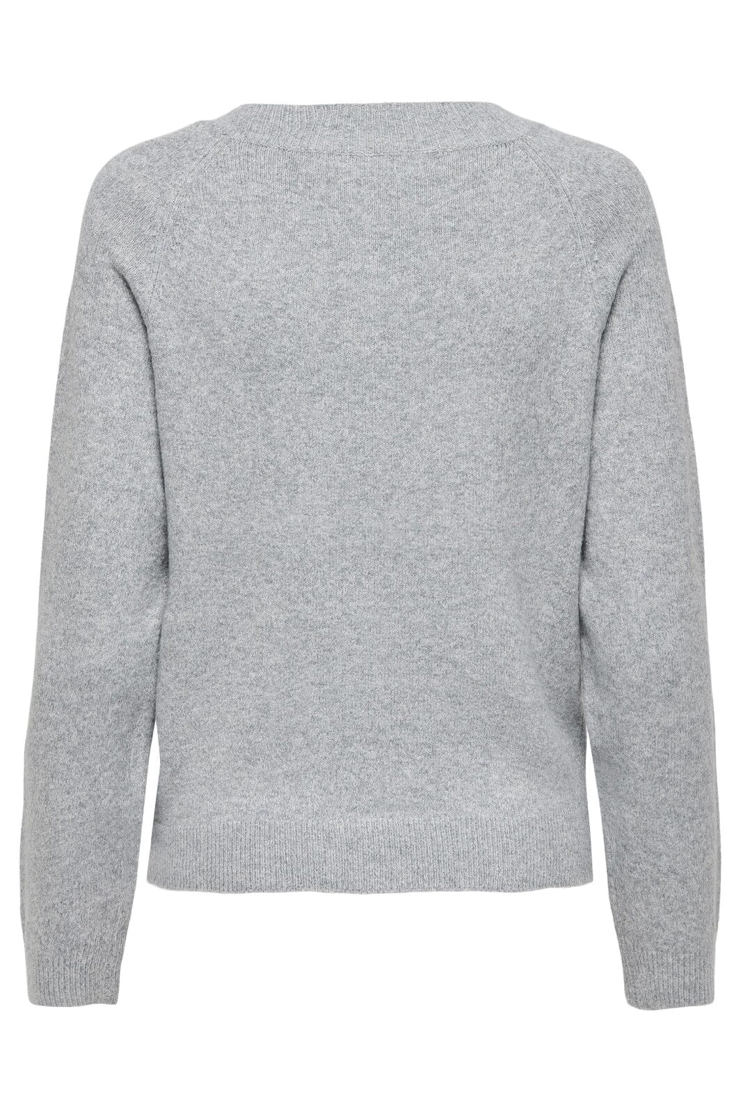 Only - Onlrica Life L/S Pullover Knt - 3376748 Light Grey Melange Strikbluser 