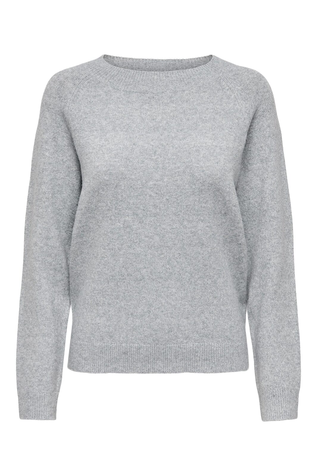 Only - Onlrica Life L/S Pullover Knt - 3376748 Light Grey Melange Strikbluser 