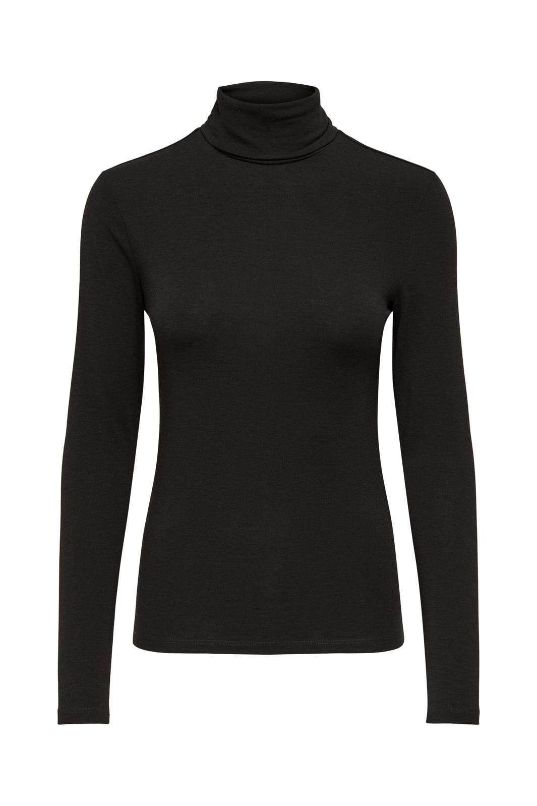 Only - Onlsia L/S Roll Neck Top Box - 4607625 Black Coffee