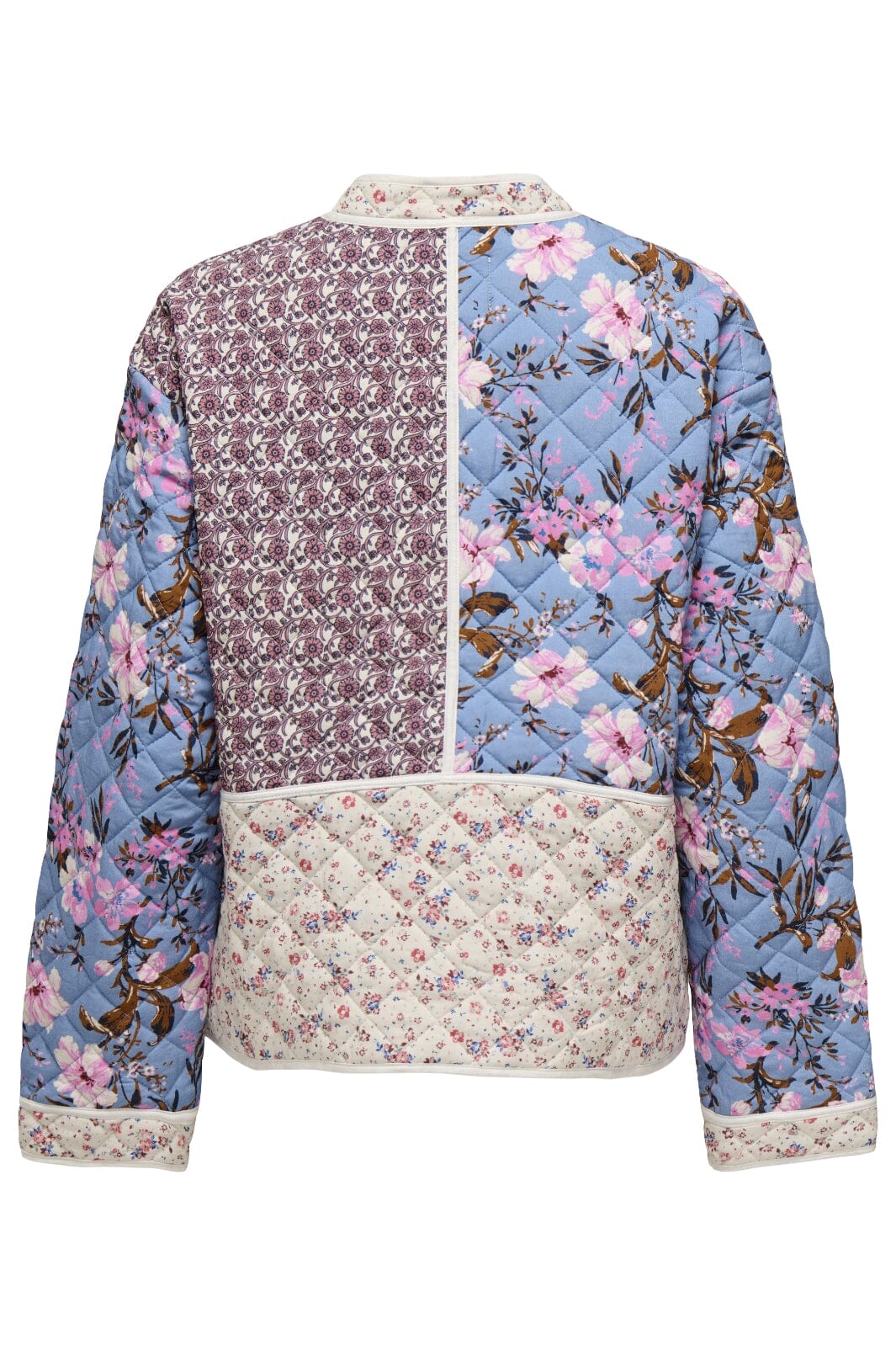 Only - Onlsmilla Quilted Patchwork Jacket - 4807027 Tofu Flower & Boho Jakker 