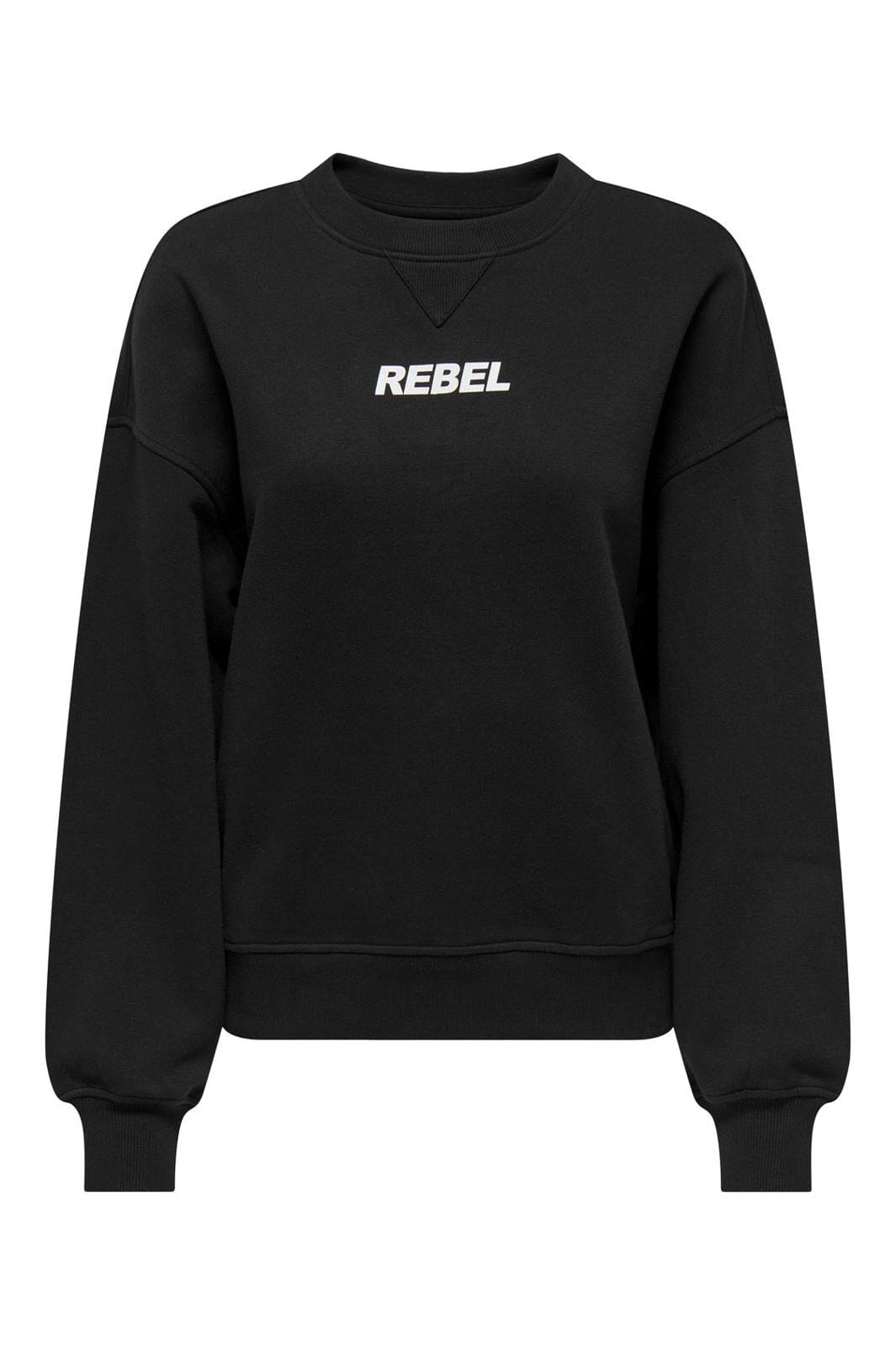 Only - Onlsofia L/S Word O-Neck Swt - 4564505 Black Rebel