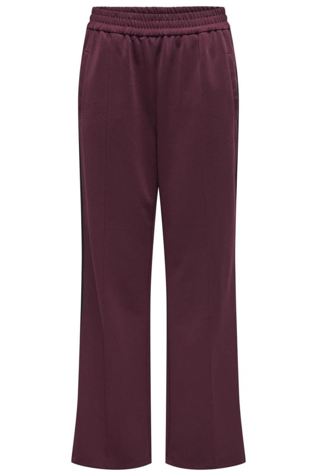 Only - Onlwarm Up X Track Pant - 4748812 Burgundy W. Soft Chambray Tape Bukser 