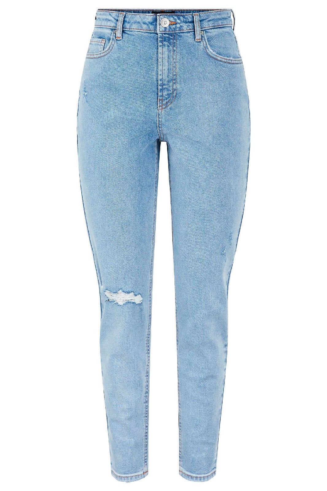 Pieces - Leah Mom HW Ank - Light Blue Denim Jeans 