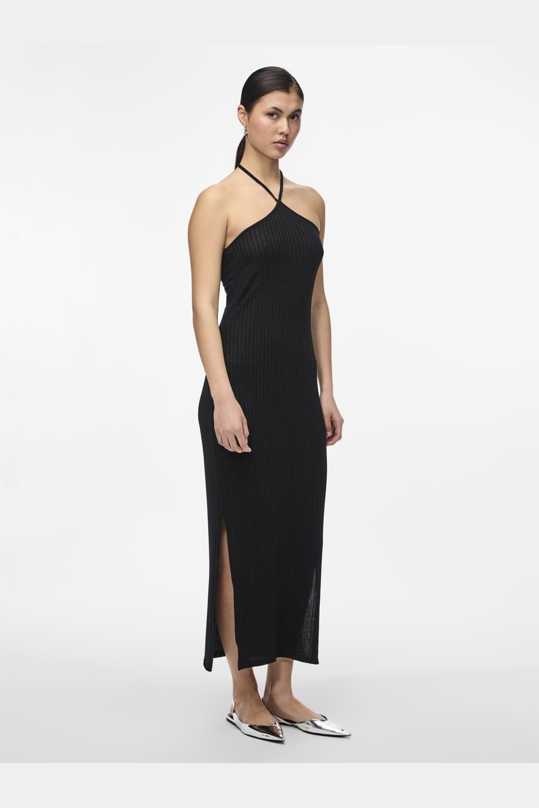 Pieces - Pcalicia Sl Long Halter Neck Dress - 4368760 Black