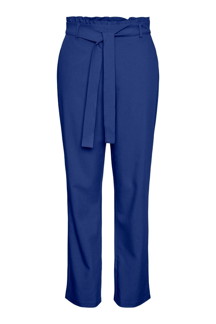 Pieces - Pcboss Paperbag Straight Pants - 4251343 Mazarine Blue Bukser 