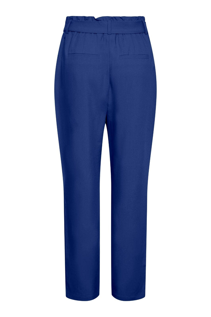 Pieces - Pcboss Paperbag Straight Pants - 4251343 Mazarine Blue Bukser 