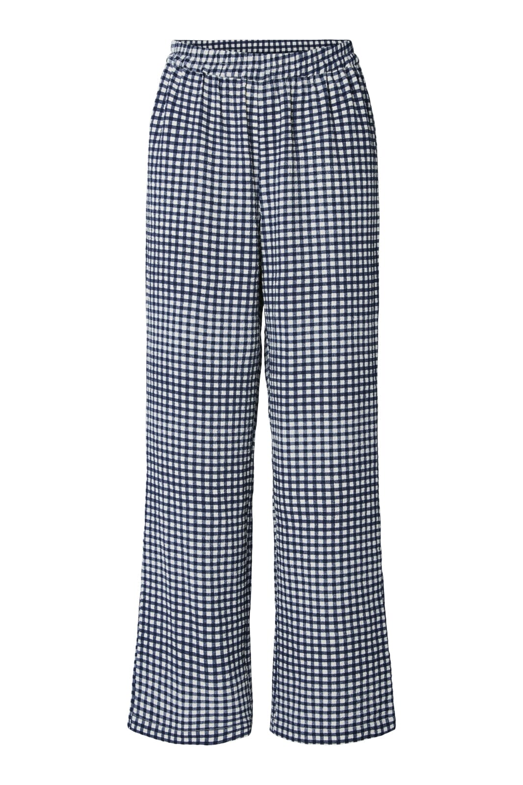 Pieces - Pcdullie Wide Pants Fsy - 4839787 Maritime Blue White Bukser 