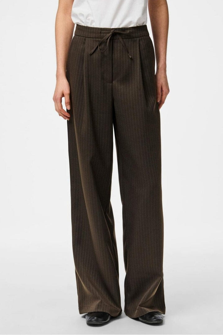 Pieces - Pcfalka Pinstriped Tie Pants Fsy - 4860269 Delicioso Pinstripe