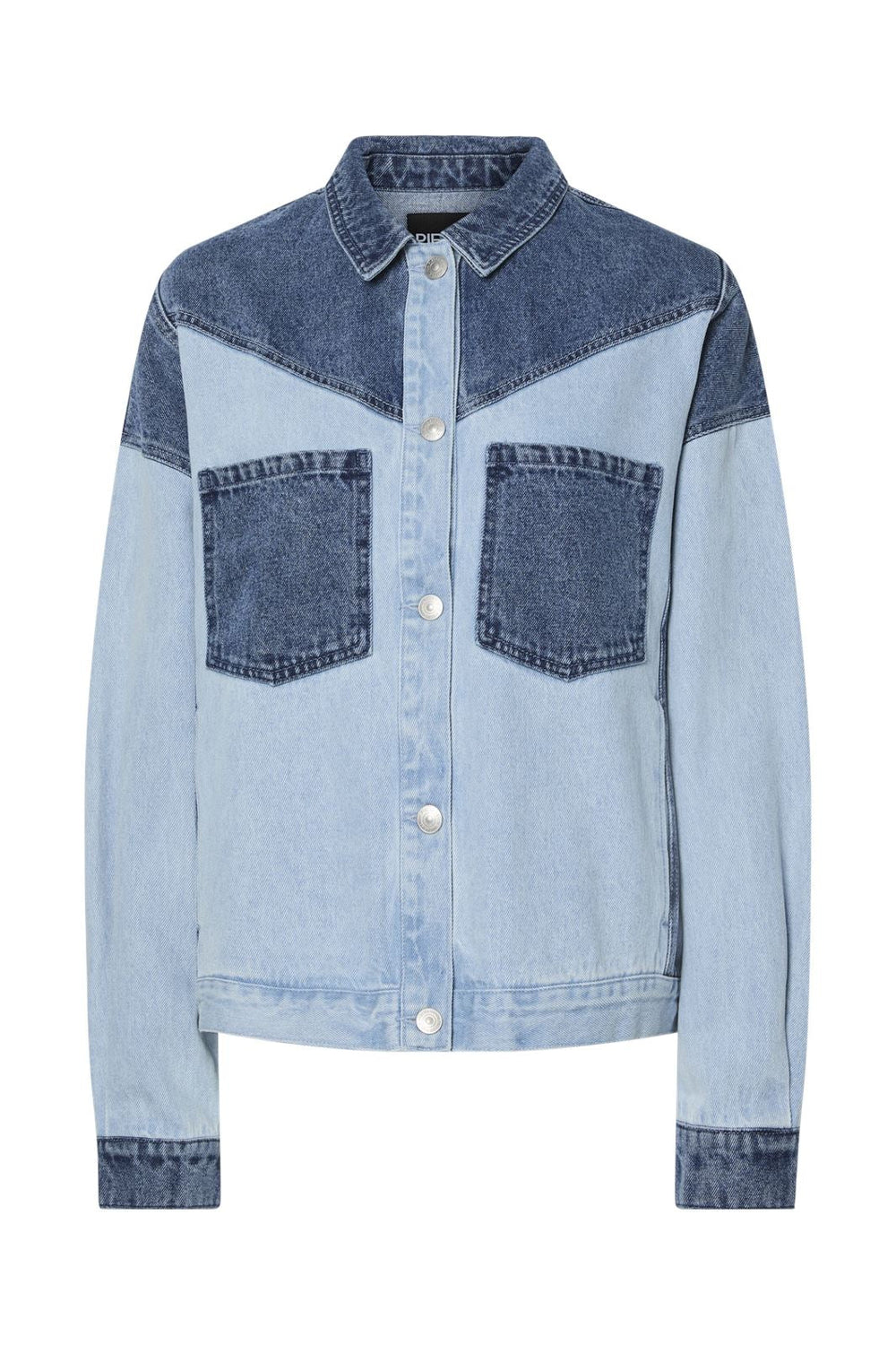 Pieces - Pcfamy Ls Loose Denim Shirt Fsy - 4755174 Light Blue Denim Medium Blue Denim