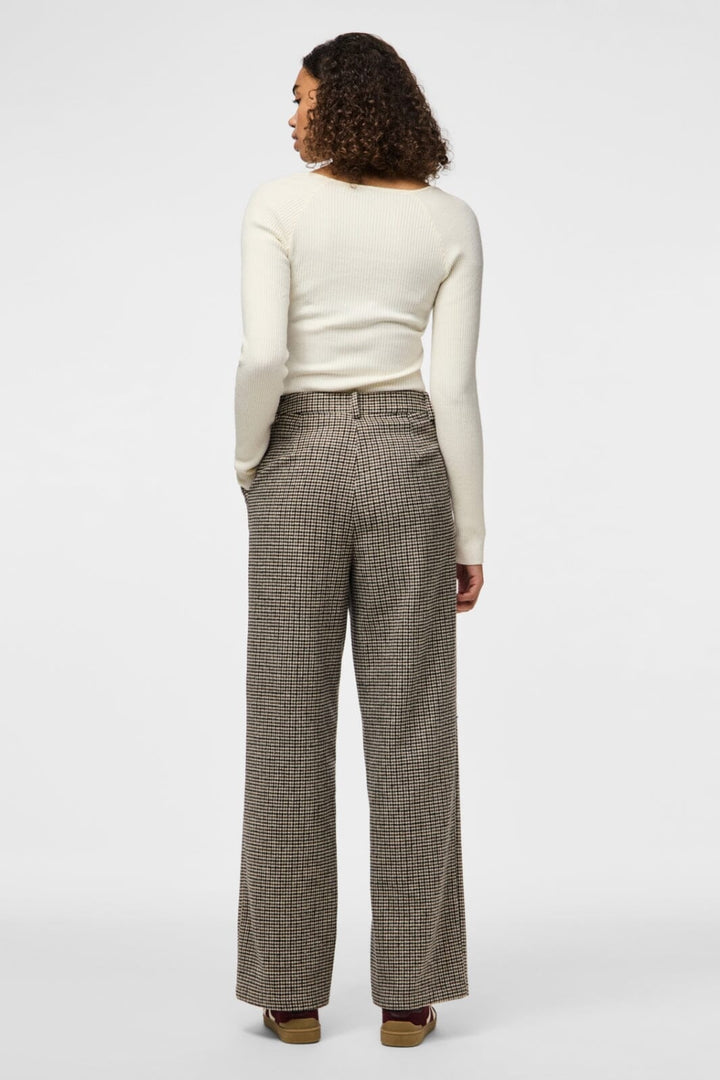 Pieces - Pcfenny Straight Pant Fsy - 4884284 Delicioso Houndstooth