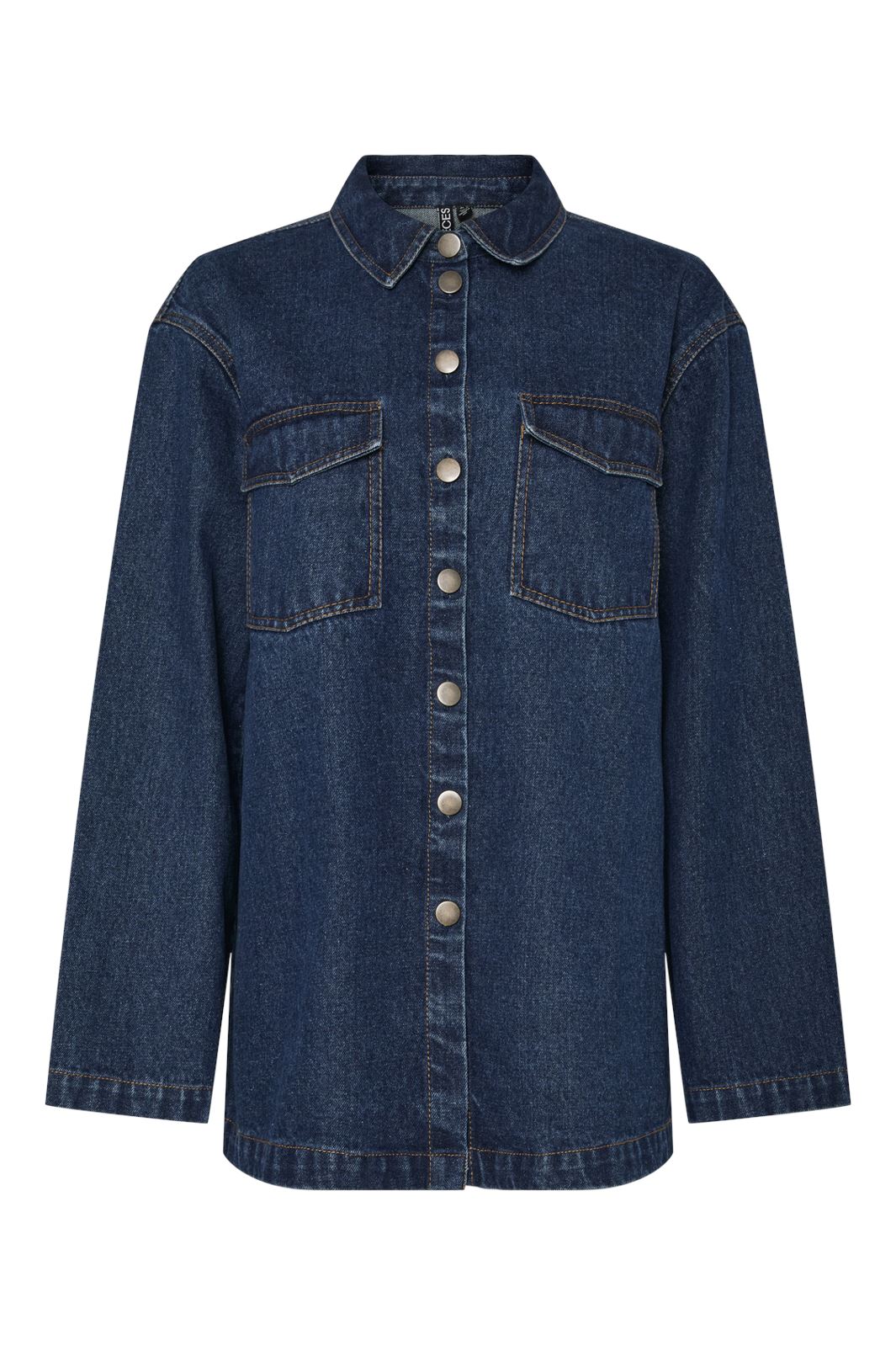 Pieces - Pcflora Ls Oversize Denim Shirt Fsy - 4819246 Medium Blue Denim