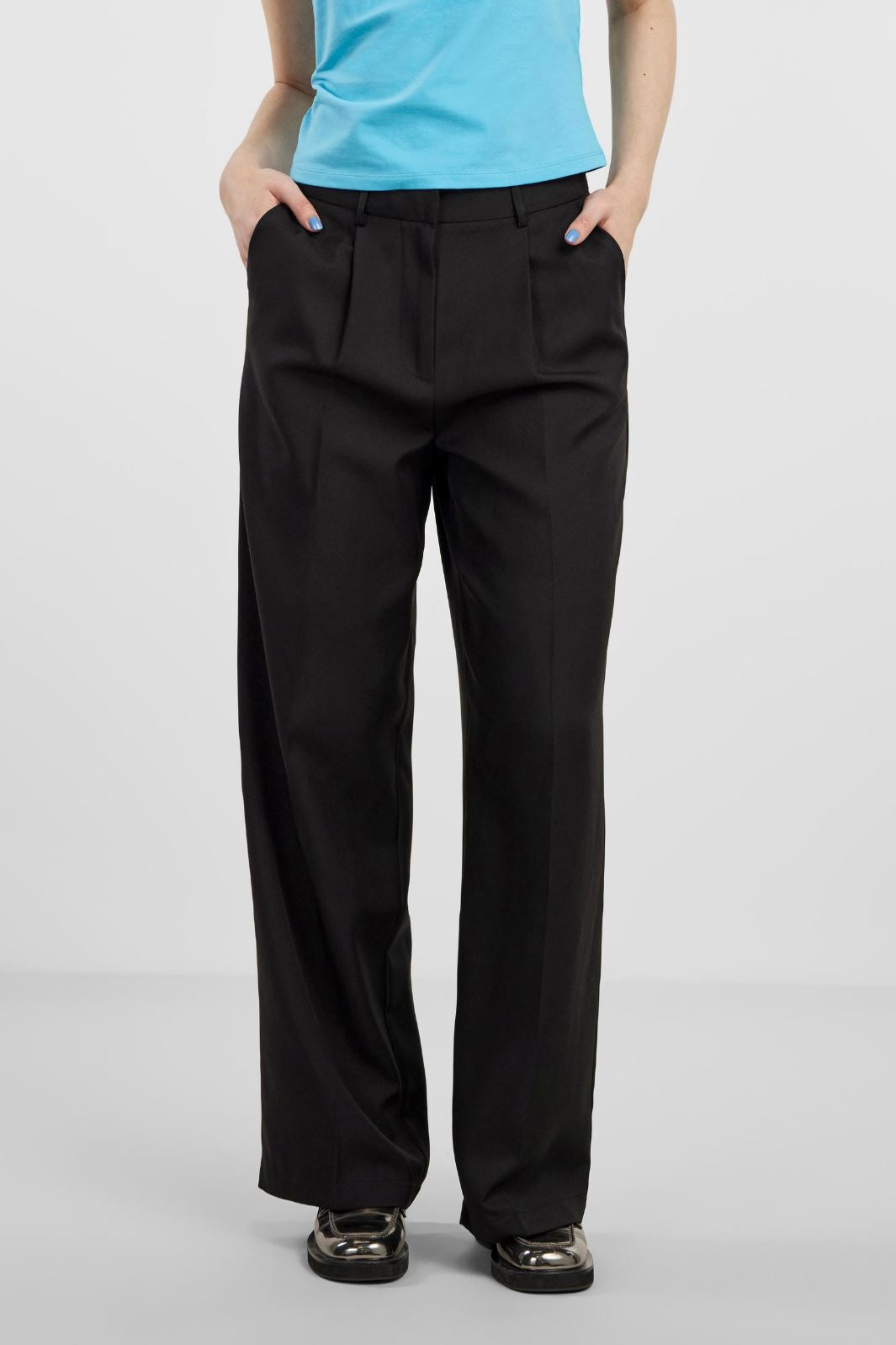 Pieces - Pcfreya Wide Pants Pb - Black Bukser 