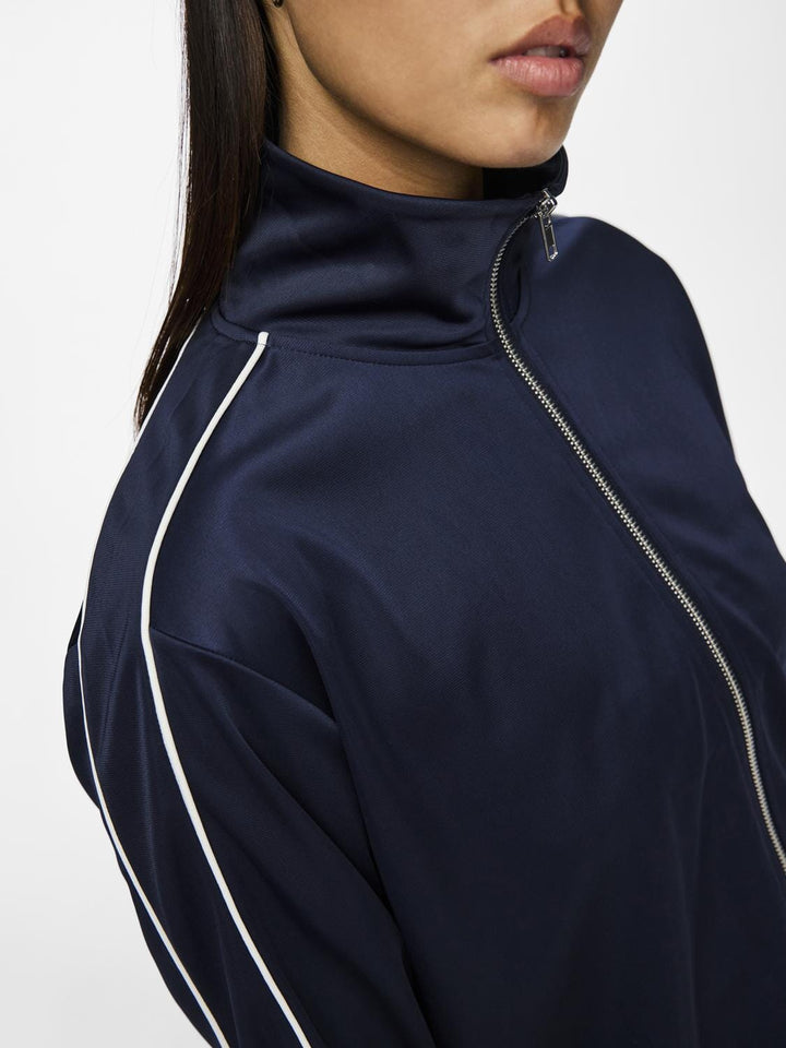 Pieces - Pcgrace Ls Zip Jacket Jit - 4739866 Navy Blazer Sweatshirts 