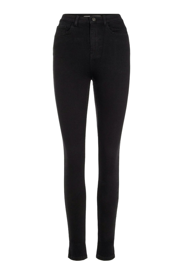 Forudbestilling - Pieces - PcHighFive Flex Black Skinny Jeans  - Black