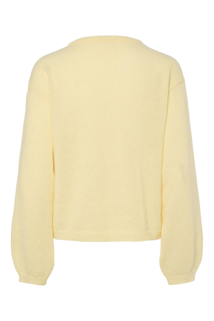 Pieces - Pcida Ls O-Neck Knit Pwp Mm - 4767714 Pale Banana