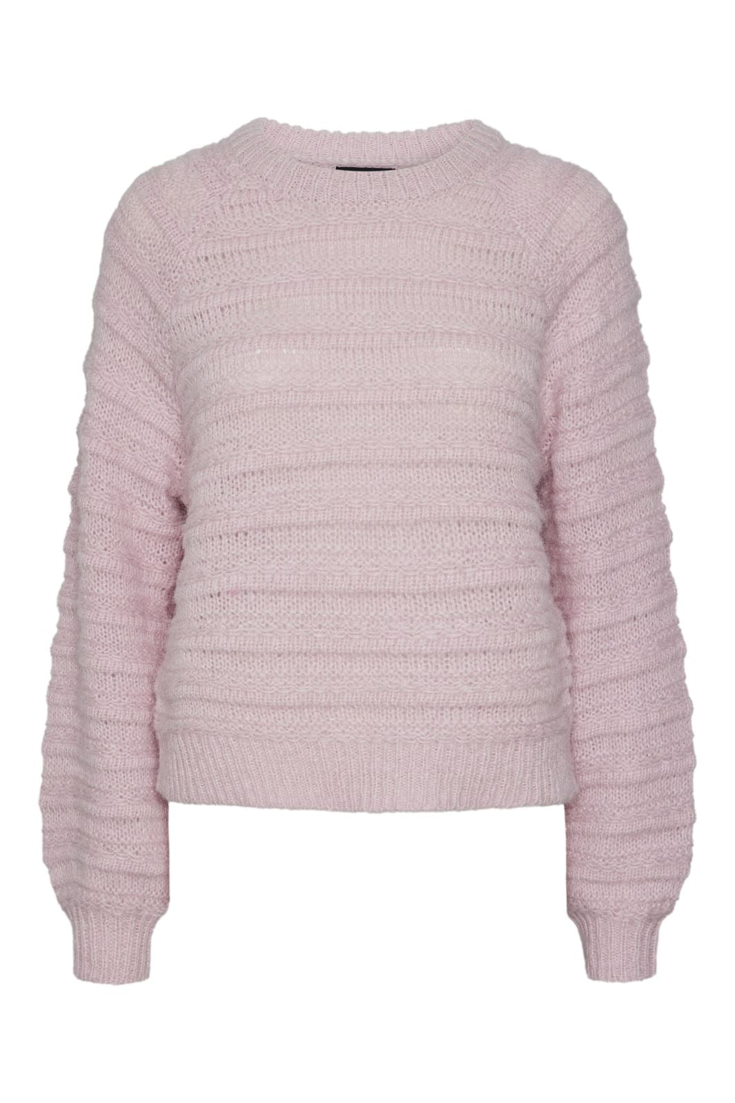 Pieces - Pcjayda Ls O-Neck Knit - 4542446 Pink Lavender