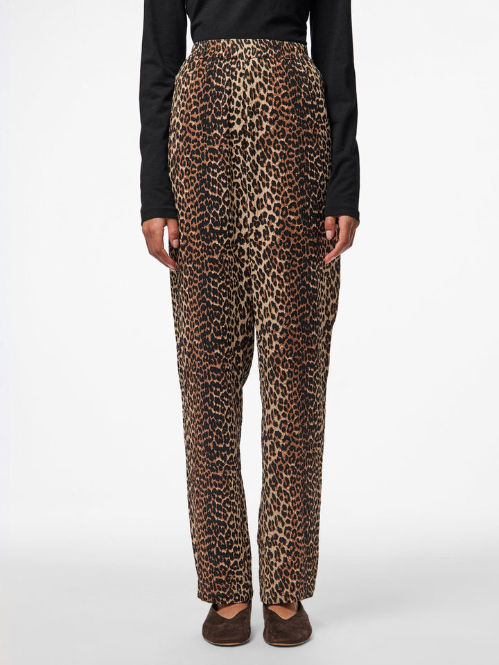 Pieces - Pcjeo Straight Pants - 4822366 Black Small Leo Bukser 