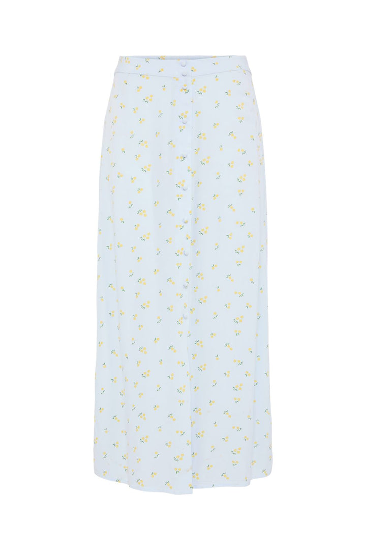 Pieces - Pcjessa Midi Skirt - 4684621 Nantucket Breeze Yellow Flowers