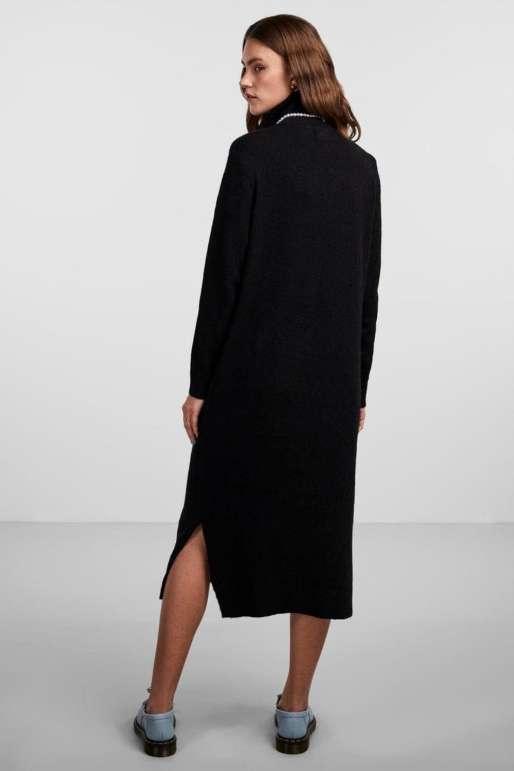 Pieces - Pcjuliana Ls Rollneck Knit Dress - 3933929 Black Kjoler 