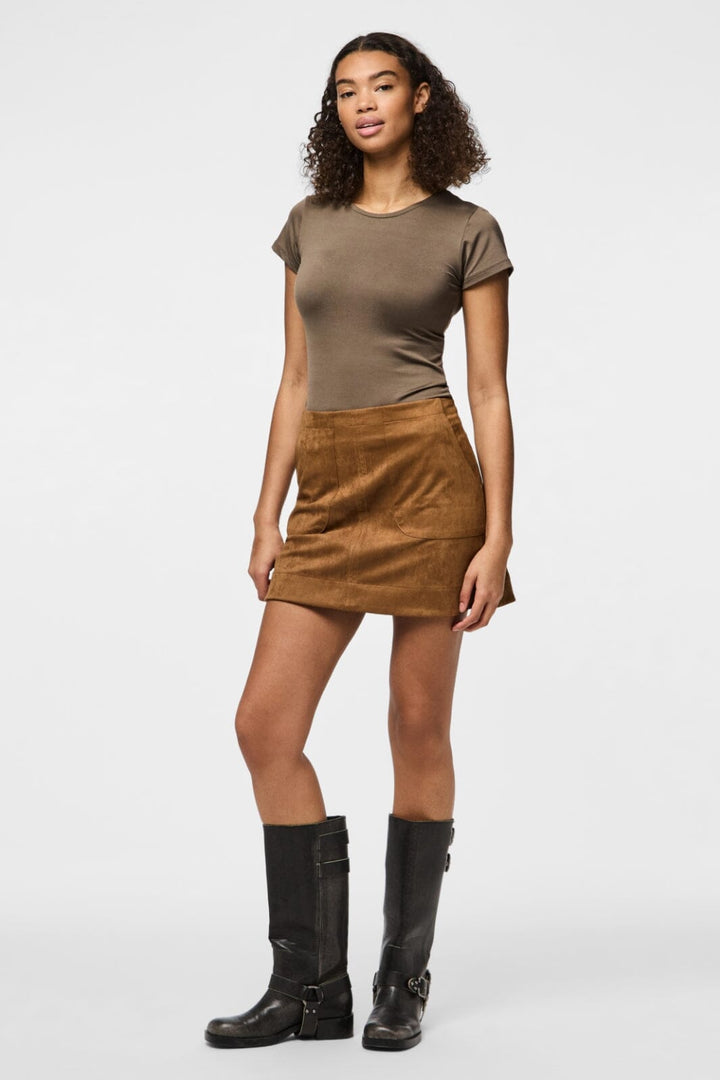 Pieces - Pcjuno Short Skirt Fsy - 4889512 Amber Brown