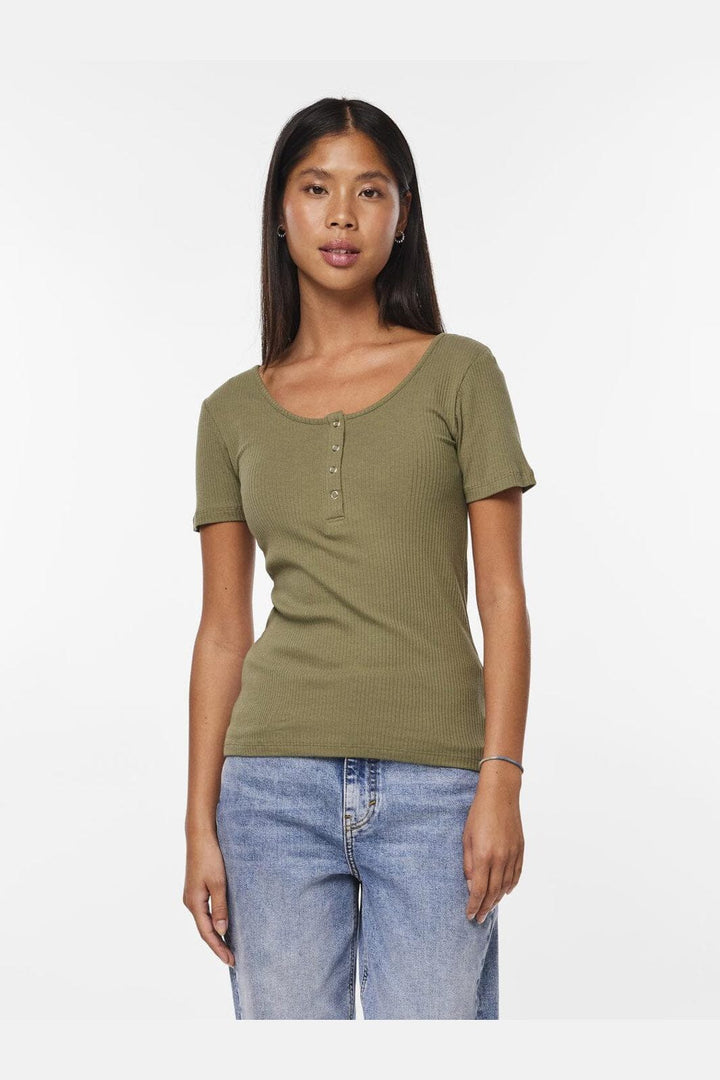 Pieces - Pckitte Ss Top - 3300882 Deep Lichen Green