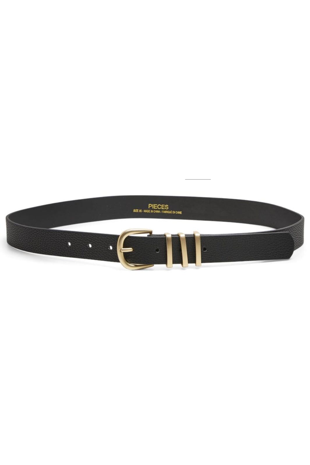 Pieces - Pclea Jeans Belt - 2709798 Black Black W/Gold Bælter 