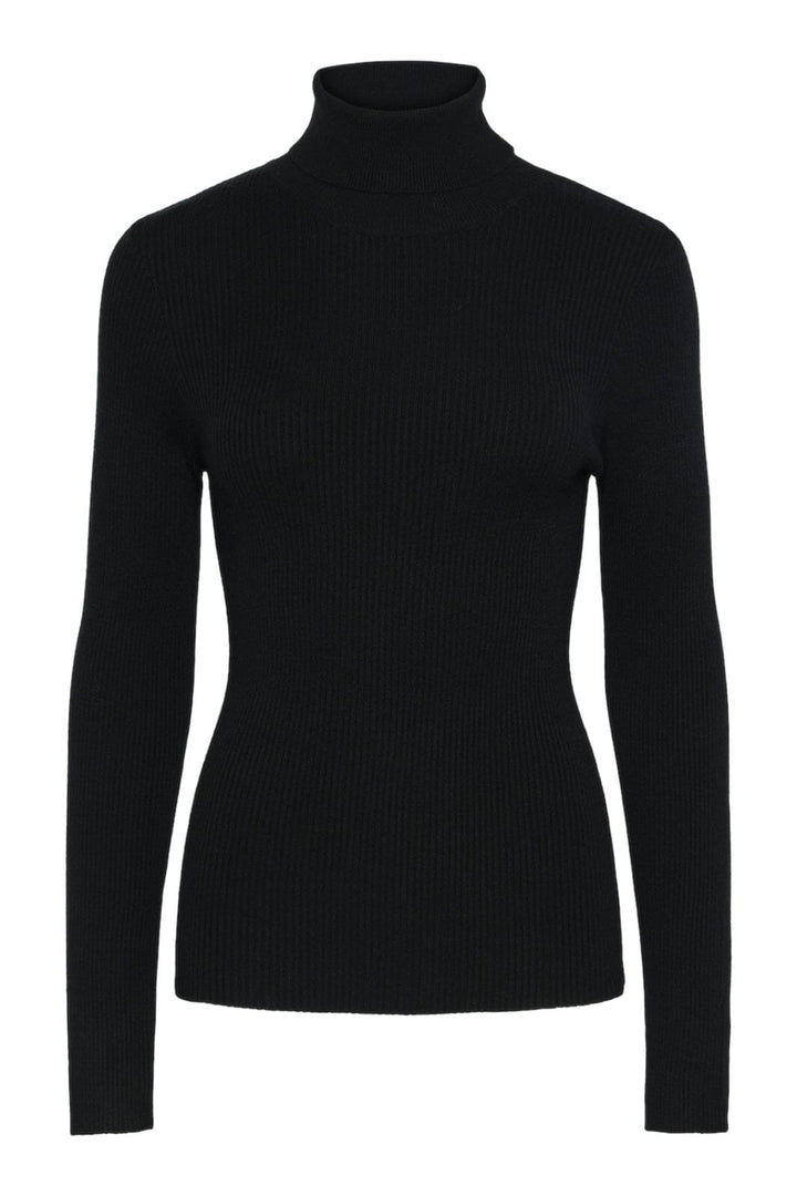 Pieces - Pcmira Ls Rollneck Knit - 4542923 Black